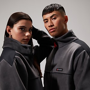 Unisex Blockback Full-zip Fleece - Grey/Black