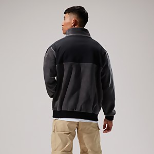 Unisex Blockback Full-zip Fleece - Grey/Black