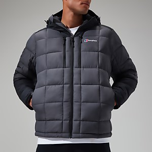 Men's Menahan Insulated Hooded Jacket - Grey/Black