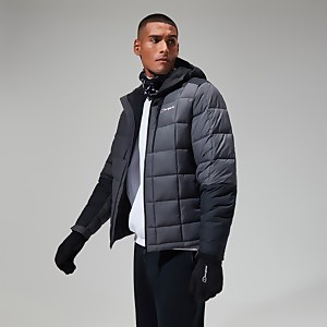 Men's Menahan Insulated Hooded Jacket - Grey/Black