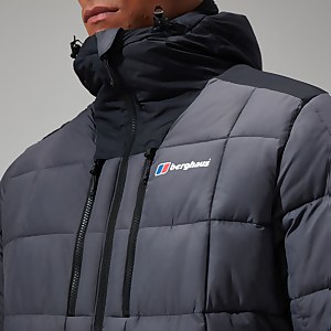 Men's Menahan Insulated Hooded Jacket - Grey/Black
