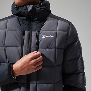 Men's Menahan Insulated Hooded Jacket - Grey/Black