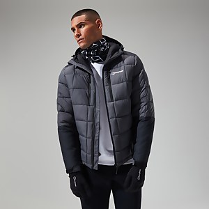 Men's Menahan Insulated Hooded Jacket - Grey/Black
