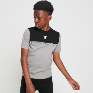 Markenstreifen-T-Shirt – silbern/schwarz