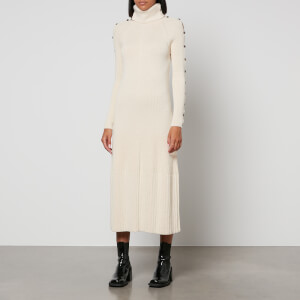 【Proenza Schouler】 Carmenリブニット high-neckミディドレス Proenza Schouler Ribbed-Knit Cotton-Blend Turtleneck Midi
