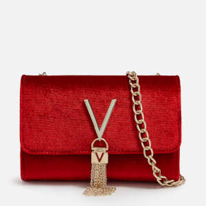 Valentino Bags Divina Velvet Shoulder Bag