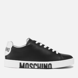 Moschino Women's Logo Sneakers - Black/White - UK 3 | Coggles