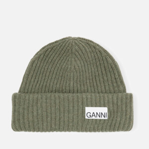 Ganni Ribbed Wool Beanie