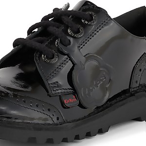 Youth Womens Kick Lo Brogue Patent Leather Black
