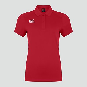Womens Club Dry Polo Shirt Red