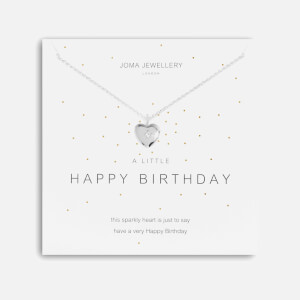 Joma Jewellery Women's A Little Happy Birthday Necklace - Silver