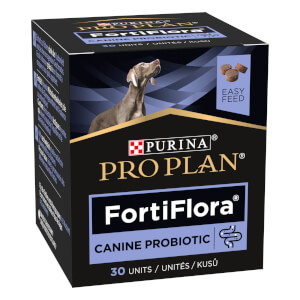 PURINA® PRO PLAN® FORTI FLORA Kauwürfel für Hunde 30 Stück pro Flasche