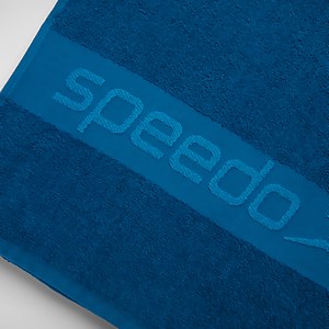 Speedo Handtuch mit Bordüre Blau