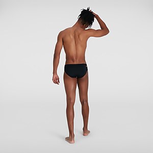 Tech Panel 7 cm Badehose Schwarz/Orange für Herren