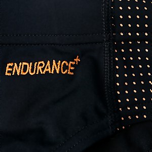 Tech Panel 7 cm Badehose Schwarz/Orange für Herren