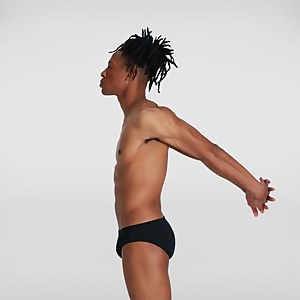 Tech Panel 7 cm Badehose Schwarz/Orange für Herren