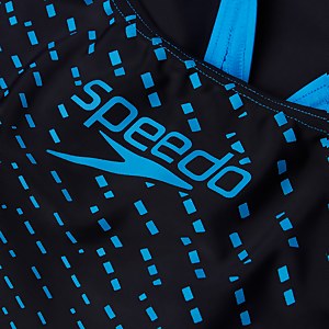Women's Medley Logo Medalist Swimsuit Black/Blue