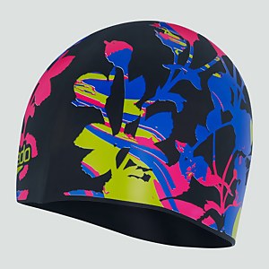 Bedruckte Silikon-Badekappe Pink/Blau für Kinder - ONE SIZE