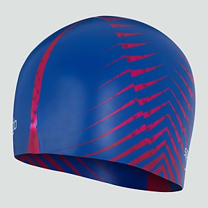 Adult Reversible Moulded Silicone Cap Red/Blue