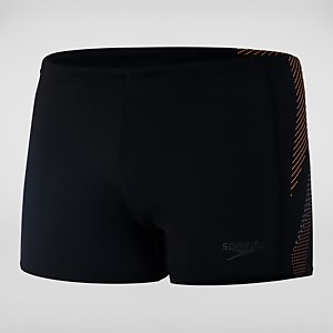 Boxer de bain Homme Tech Panel noir/orange
