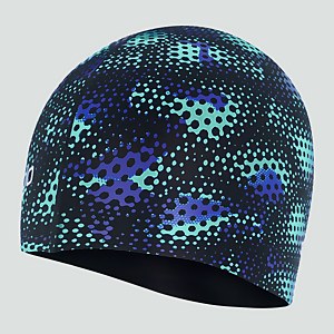 Junior Printed Silicone Cap Black/Blue - ONE SIZE