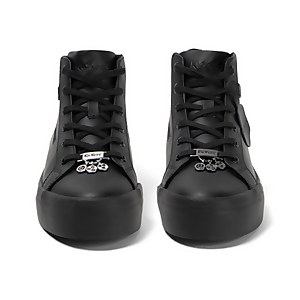 Adult Womens Tovni Hi Stack Leather Black