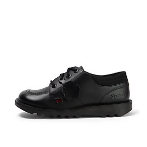 Youth Mens Kick Lo Padded Mesh Leather Black - 6