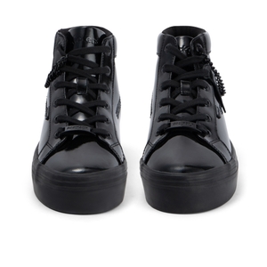 Youth Womens Tovni Hi Stack Chain Patent Leather Black