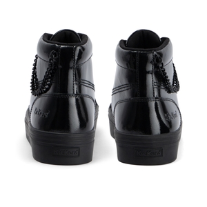 Youth Womens Tovni Hi Stack Chain Patent Leather Black