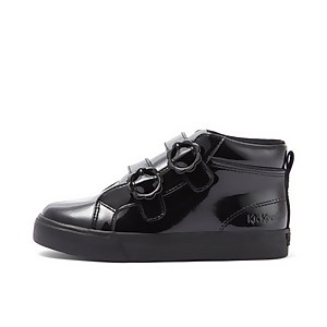 Junior Girls Tovni Hi Bloom Patent Leather Black - 2