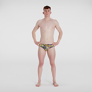 Men's Digi Interference 5cm Allover Brief Yellow/Red - 30