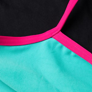 Women's Solid VBack Swimsuit Blue/Pink