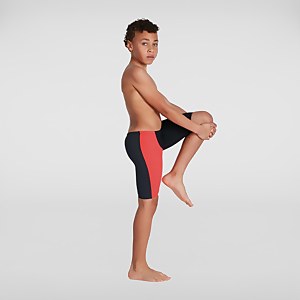 Fastskin Endurance+ Hoch geschnittene Schwimmhose Schwarz/Rot für Jungen