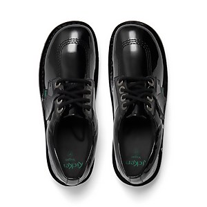 Adult Womens Kick Lo Leather Alternative Patent Leather Black