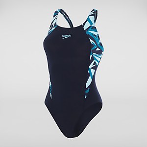 Women's Hyperboom Splice Muscleback Swimsuit Navy/Blue