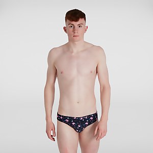 Slip de bain Homme Flamingo Flare Allover 5 cm bleu/rose