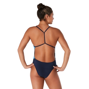 Monopièce Radiating Splice pour femmes, bleu marine