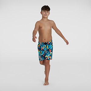 Short de bain Garçon Printed 38 cm bleu/jaune - S