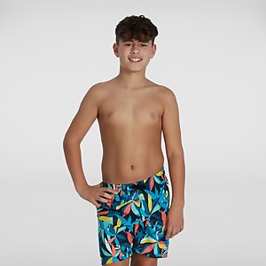 Short de bain Garçon Printed 38 cm bleu/jaune