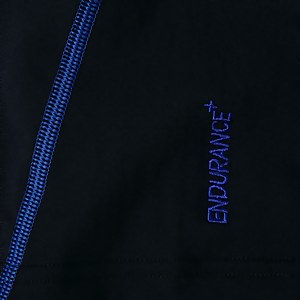 Tech Kurzärmliges Rash Top Schwarz/Blau für Herren