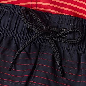 Short de bain Homme Placement Leisure 40 cm noir/rouge