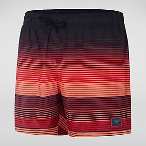 Short de bain Homme Placement Leisure 40 cm noir/rouge