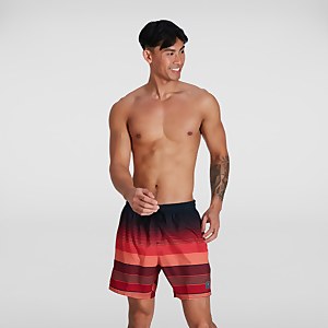 Short de bain Homme Placement Leisure 40 cm noir/rouge