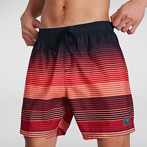 Short de bain Homme Placement Leisure 40 cm noir/rouge