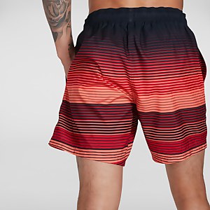 Short de bain Homme Placement Leisure 40 cm noir/rouge