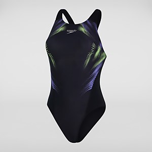 Maillot de bain Femme Placement Digital Recordbreaker noir/jaune