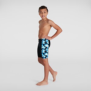 Boys' Allover Panel Jammer Black/Blue