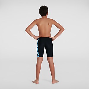 Boys' Allover Panel Jammer Black/Blue