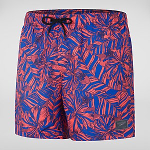 Men's Printed Leisure 16" Swim Shorts Blue/Red