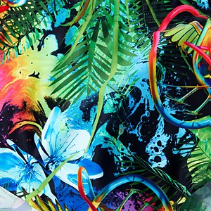 Lucid Jungle 17 cm Trainings-Badehose Grün/Blau für Herren